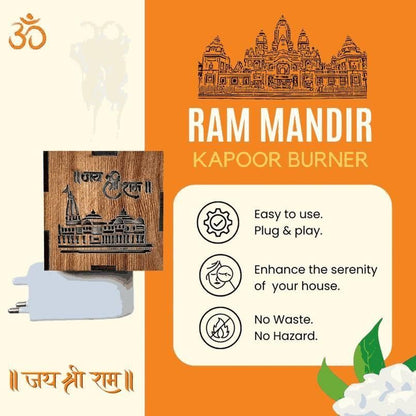 3-in-1 Ayodhya Ram Mandir Kapoor Burner & Night lamp