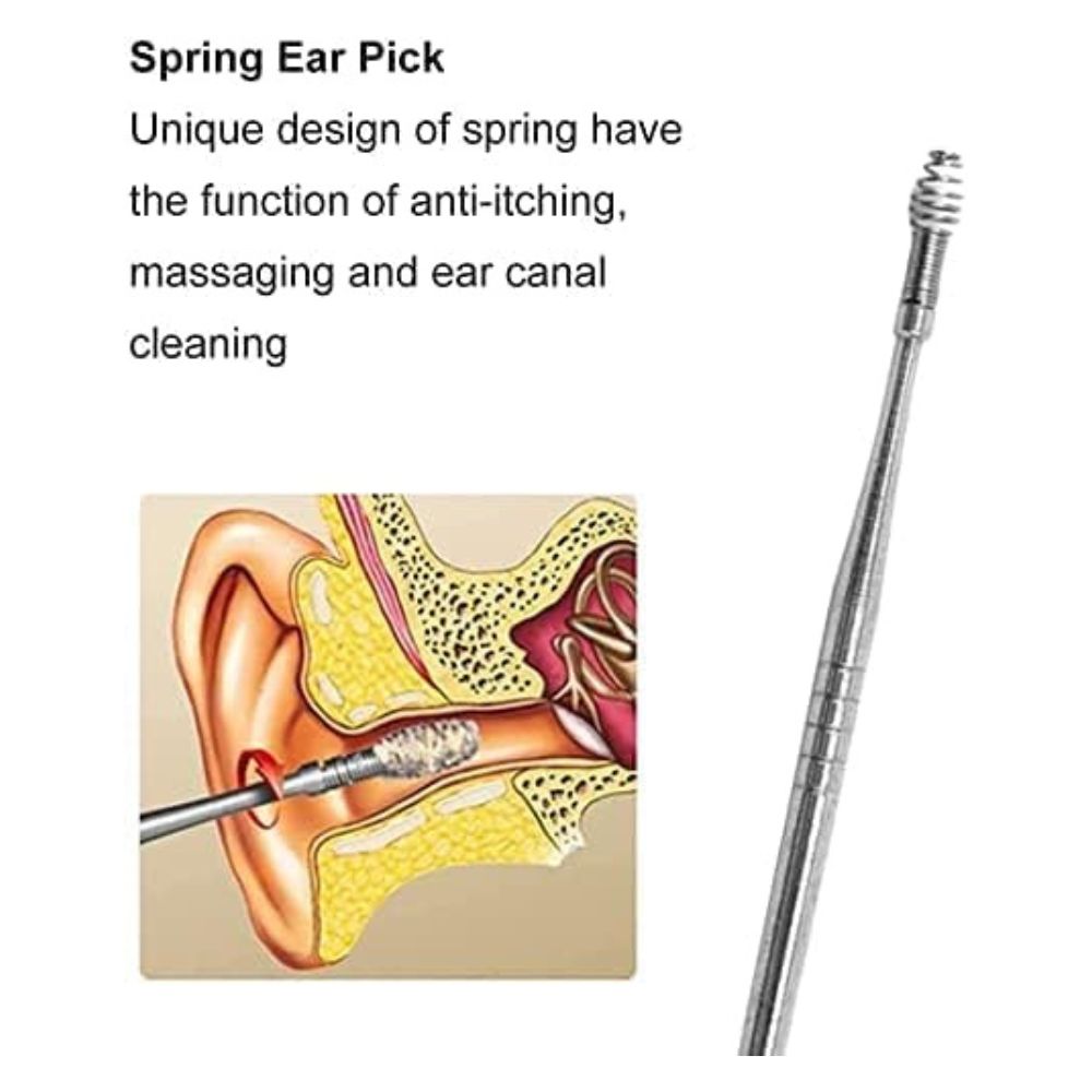 Stainless Steel Ear Wax Removal Kit (6 Pcs)