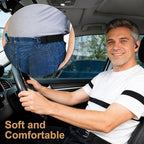 Buckleless Elastic Belt | Invisible No-Buckle Stretch Belt with Metal Hooks for Men &amp; Women (2Pcs)