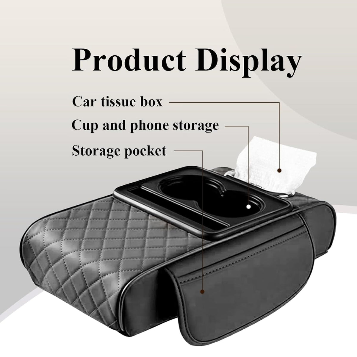 5 in 1 Leather Armrest Cover for Car