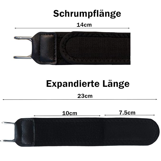 Buckleless Elastic Belt | Invisible No-Buckle Stretch Belt with Metal Hooks for Men &amp; Women (2Pcs)