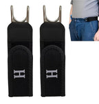 Buckleless Elastic Belt | Invisible No-Buckle Stretch Belt with Metal Hooks for Men &amp; Women (2Pcs)