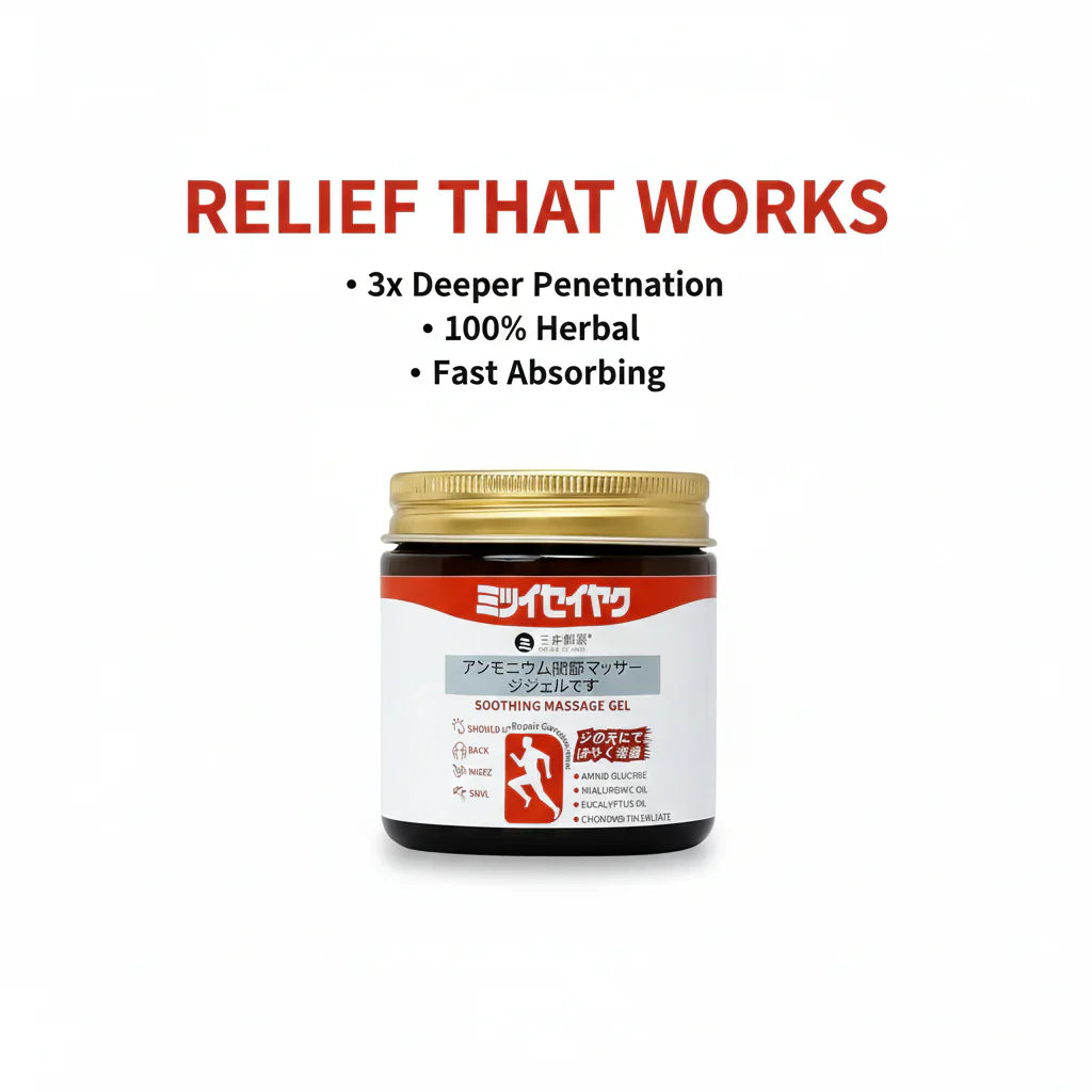 Japanese Pain Relief Massage Gel for Daily Joint & Muscle Pain (Relief While Walking, Sitting & Climbing Stairs) Buy 1 Get 1 Free
