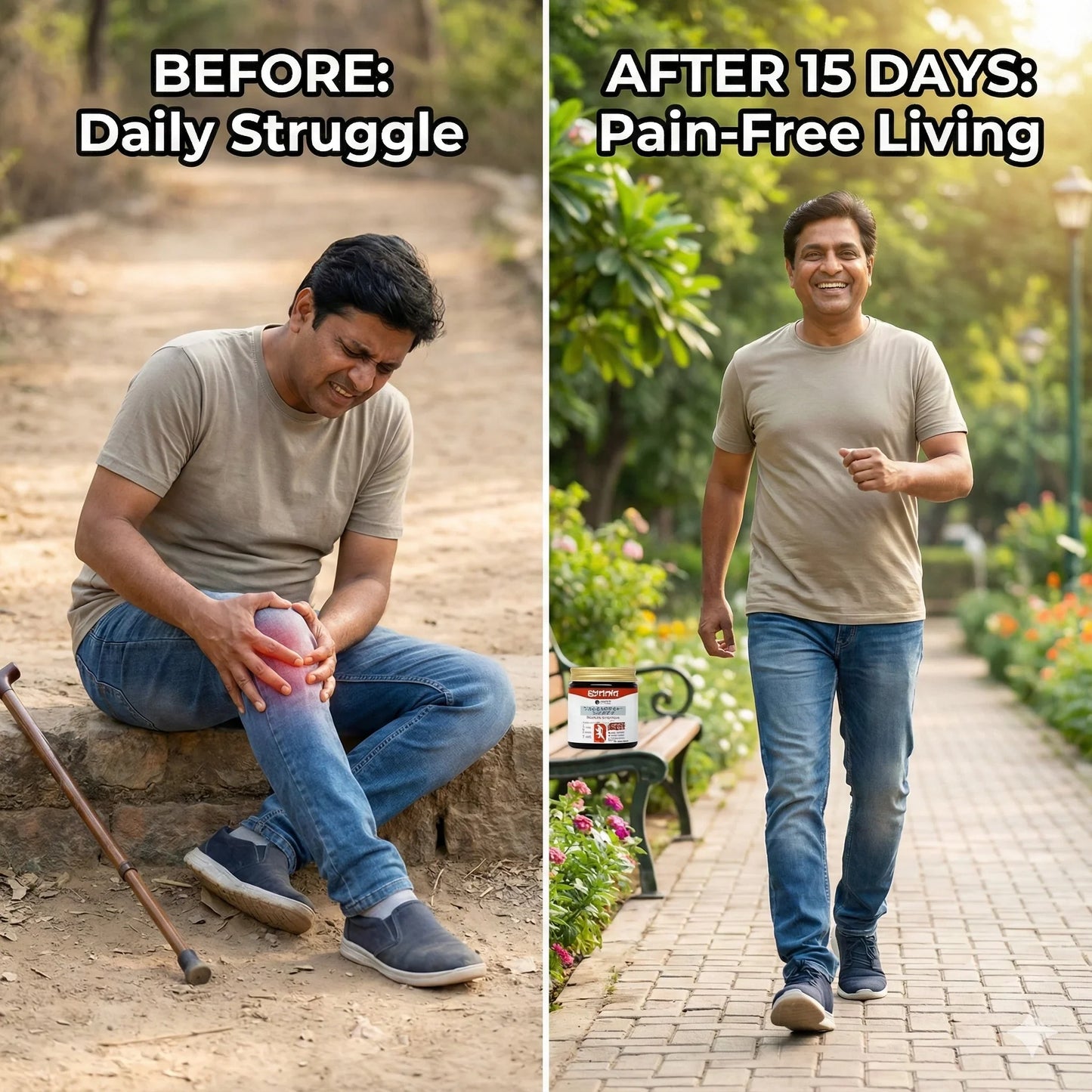 Japanese Pain Relief Massage Gel for Daily Joint & Muscle Pain (Relief While Walking, Sitting & Climbing Stairs) Buy 1 Get 1 Free